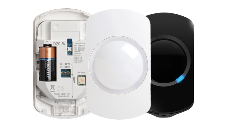 Wireless Ricochet Capture D20 Dual Tech Motion Sensor  Black